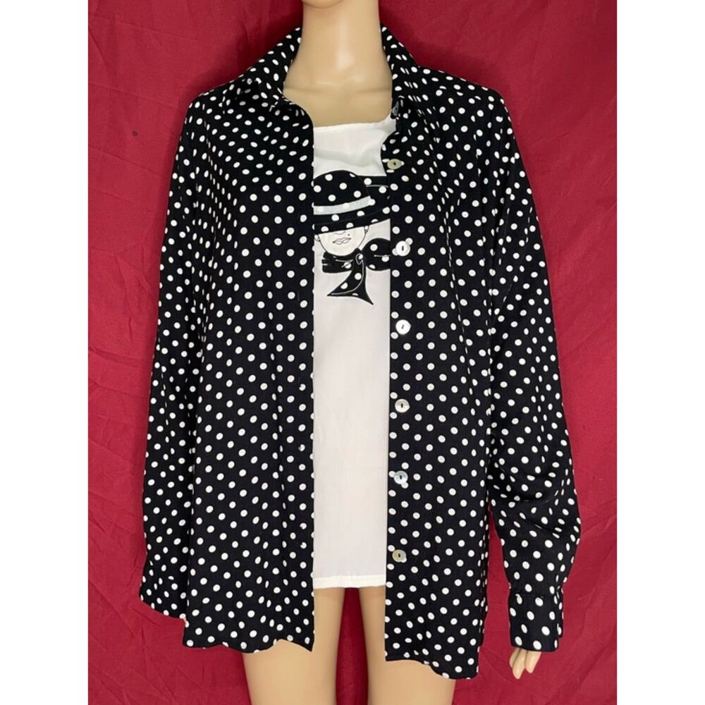 Blair Boutique Retro Lady Hat Polka Dot Two Piece Set Medium